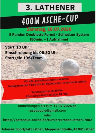 3. Lathener 400m Asche-Cup 2026